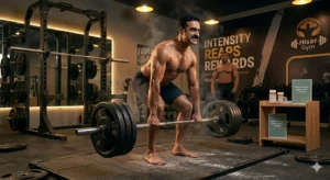 Man doing resistance training exercises to improve stamina and bedtime performance