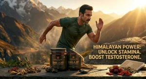 Man improving stamina, testosterone, and physical performance naturally with Shilajit