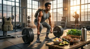 Natural lifestyle habits like strength training and healthy nutrition to boost testosterone naturally.