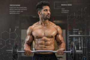 Athletic man benefiting from natural testosterone support through shilajit supplementation.