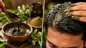 Strong, shiny and healthy hair showing multiple benefits of bhringraj