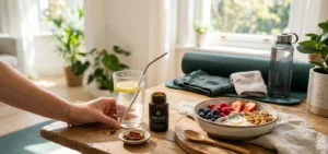 Daily shilajit routine supporting men's health, energy, and hormonal balance.