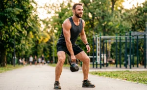 Ashwagandha supporting healthy testosterone levels and hormonal balance in men.